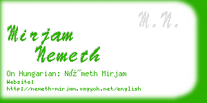 mirjam nemeth business card